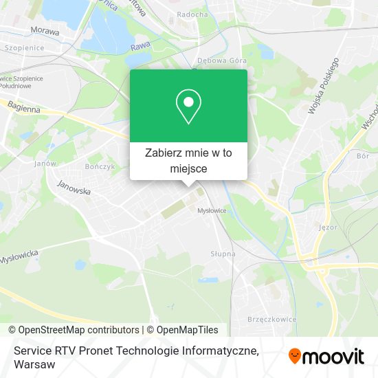 Mapa Service RTV Pronet Technologie Informatyczne