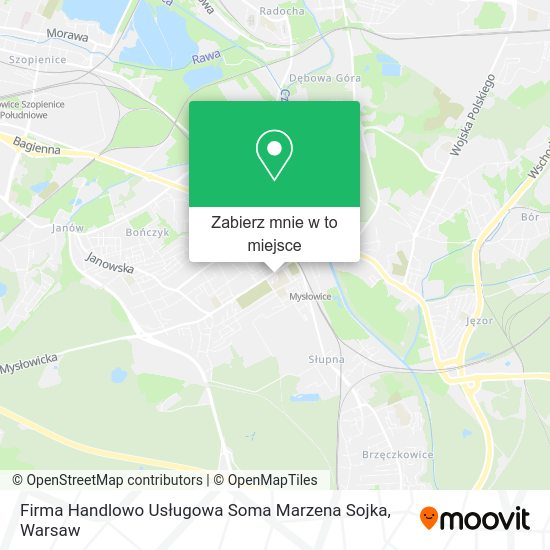 Mapa Firma Handlowo Usługowa Soma Marzena Sojka