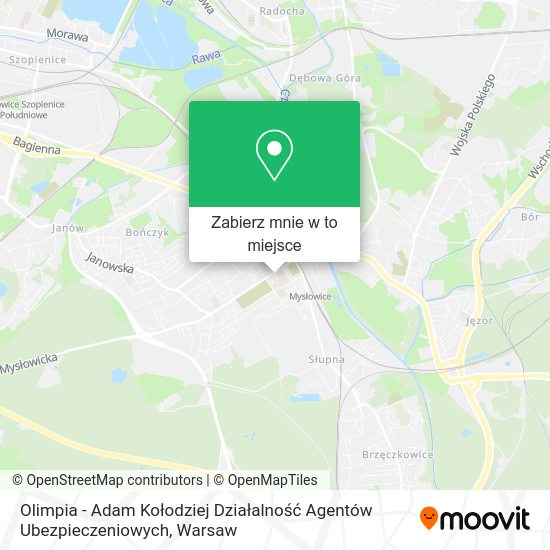 Mapa Olimpia - Adam Kołodziej Działalność Agentów Ubezpieczeniowych