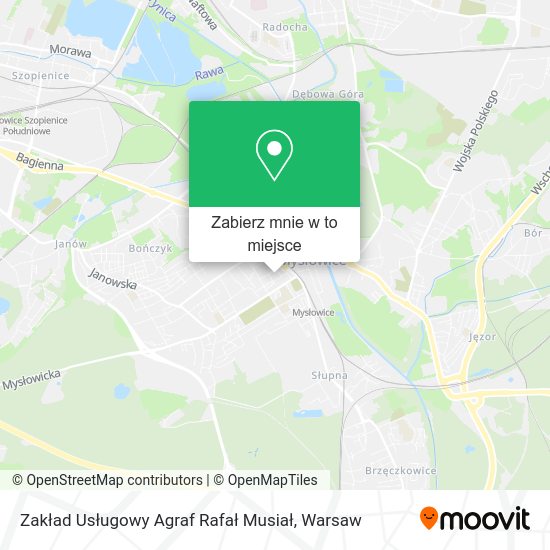 Mapa Zakład Usługowy Agraf Rafał Musiał