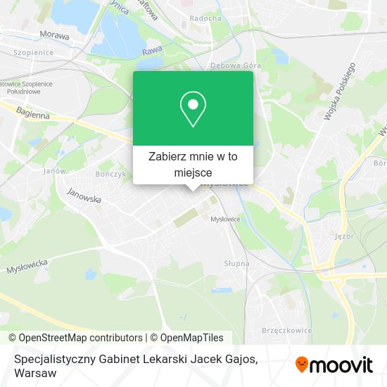 Mapa Specjalistyczny Gabinet Lekarski Jacek Gajos