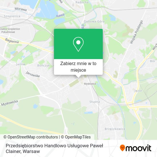 Mapa Przedsiębiorstwo Handlowo Usługowe Paweł Clainer