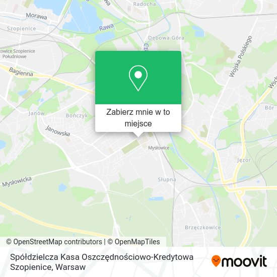 Mapa Spółdzielcza Kasa Oszczędnościowo-Kredytowa Szopienice