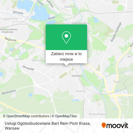 Mapa Usługi Ogólnobudowlane Bart Rem Piotr Krasa