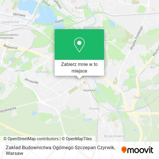 Mapa Zakład Budownictwa Ogólnego Szczepan Czyrwik