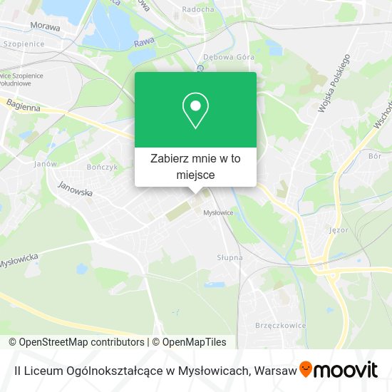 Mapa II Liceum Ogólnokształcące w Mysłowicach