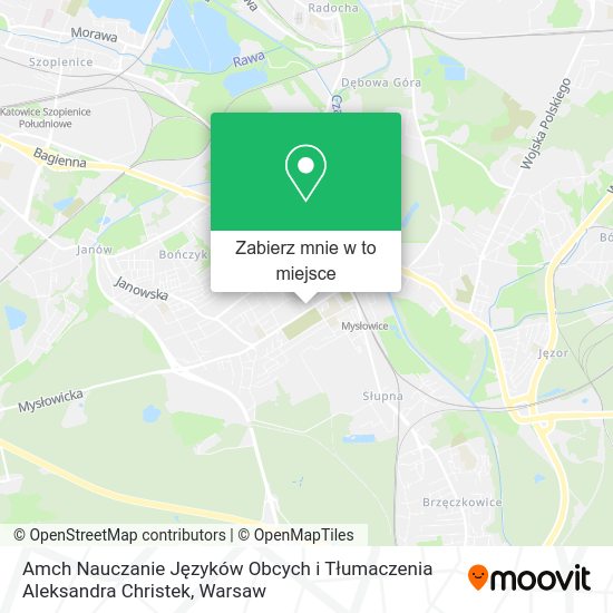 Mapa Amch Nauczanie Języków Obcych i Tłumaczenia Aleksandra Christek