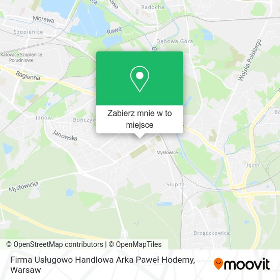 Mapa Firma Usługowo Handlowa Arka Paweł Hoderny