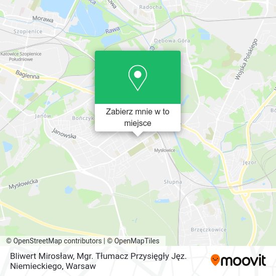 Mapa Bliwert Mirosław, Mgr. Tłumacz Przysięgły Jęz. Niemieckiego