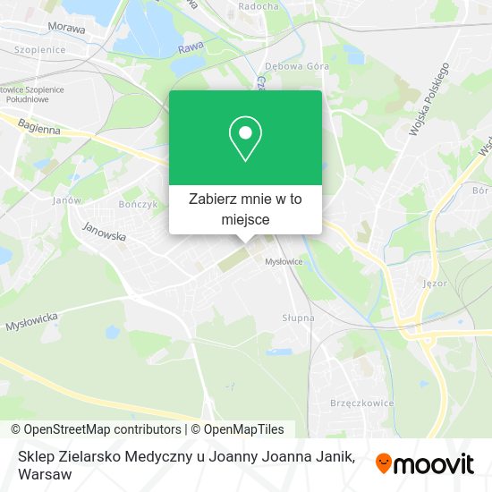 Mapa Sklep Zielarsko Medyczny u Joanny Joanna Janik