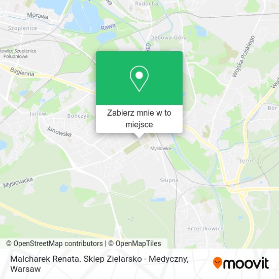 Mapa Malcharek Renata. Sklep Zielarsko - Medyczny