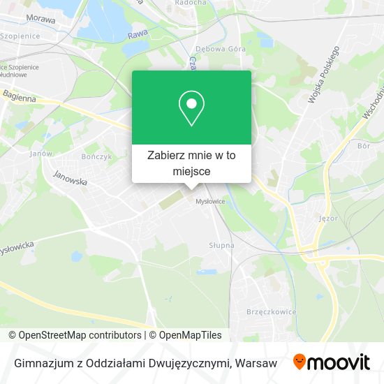 Mapa Gimnazjum z Oddziałami Dwujęzycznymi