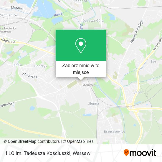 Mapa I LO im. Tadeusza Kościuszki