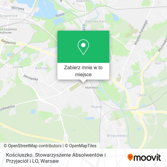 Mapa Kościuszko. Stowarzyszenie Absolwentów i Przyjaciół i LO