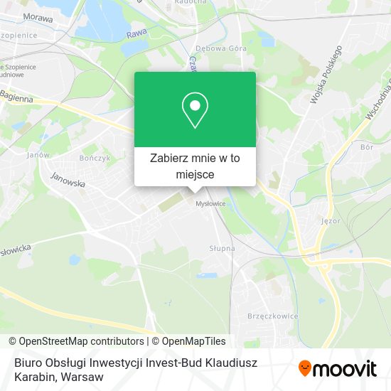 Mapa Biuro Obsługi Inwestycji Invest-Bud Klaudiusz Karabin