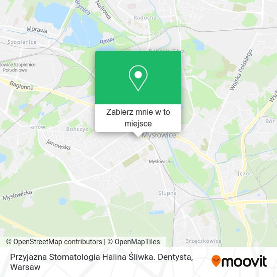 Mapa Przyjazna Stomatologia Halina Śliwka. Dentysta