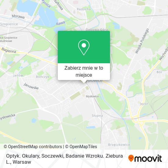 Mapa Optyk. Okulary, Soczewki, Badanie Wzroku. Ziebura L.