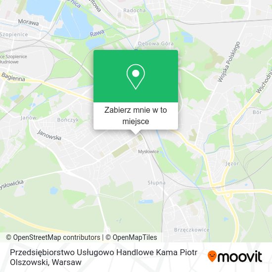 Mapa Przedsiębiorstwo Usługowo Handlowe Kama Piotr Olszowski