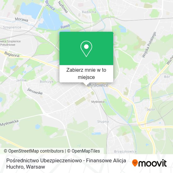 Mapa Pośrednictwo Ubezpieczeniowo - Finansowe Alicja Huchro