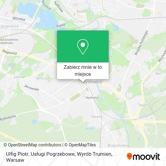 Mapa Ulfig Piotr. Usługi Pogrzebowe, Wyrób Trumien