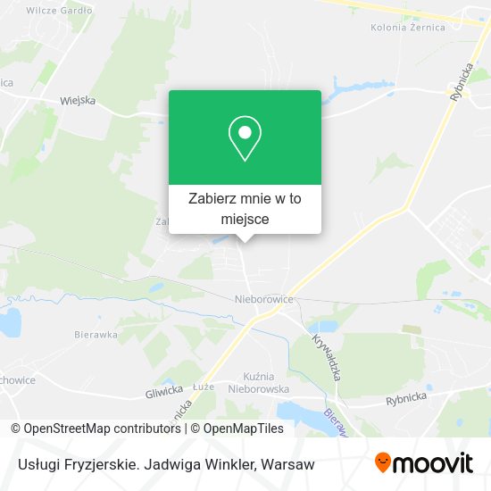 Mapa Usługi Fryzjerskie. Jadwiga Winkler