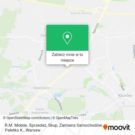 Mapa R.M. Mobile. Sprzedaż, Skup, Zamiana Samochodów. Pałetko K.