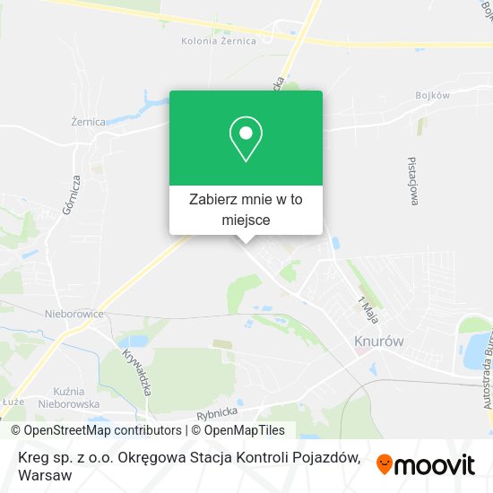 Mapa Kreg sp. z o.o. Okręgowa Stacja Kontroli Pojazdów