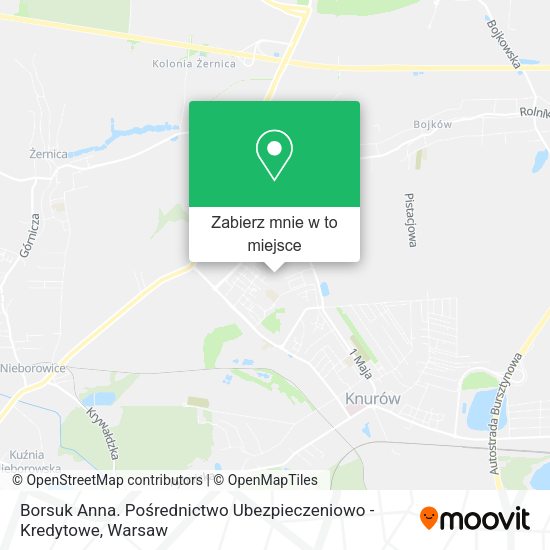 Mapa Borsuk Anna. Pośrednictwo Ubezpieczeniowo - Kredytowe