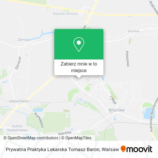 Mapa Prywatna Praktyka Lekarska Tomasz Baron