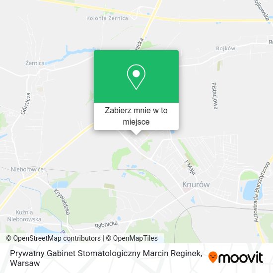 Mapa Prywatny Gabinet Stomatologiczny Marcin Reginek