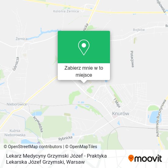 Mapa Lekarz Medycyny Grzymski Józef - Praktyka Lekarska Józef Grzymski