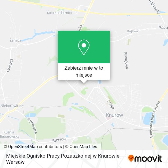 Mapa Miejskie Ognisko Pracy Pozaszkolnej w Knurowie