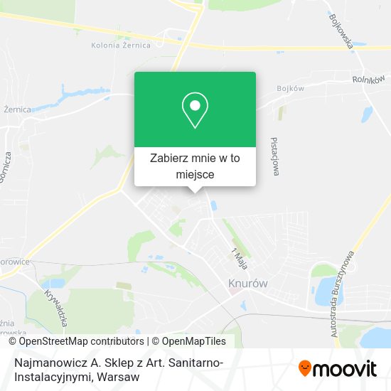 Mapa Najmanowicz A. Sklep z Art. Sanitarno-Instalacyjnymi