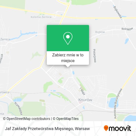 Mapa Jaf Zakłady Przetwórstwa Mięsnego