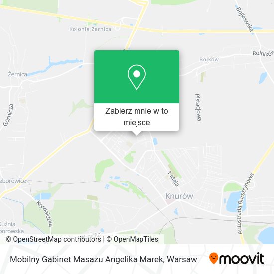 Mapa Mobilny Gabinet Masazu Angelika Marek