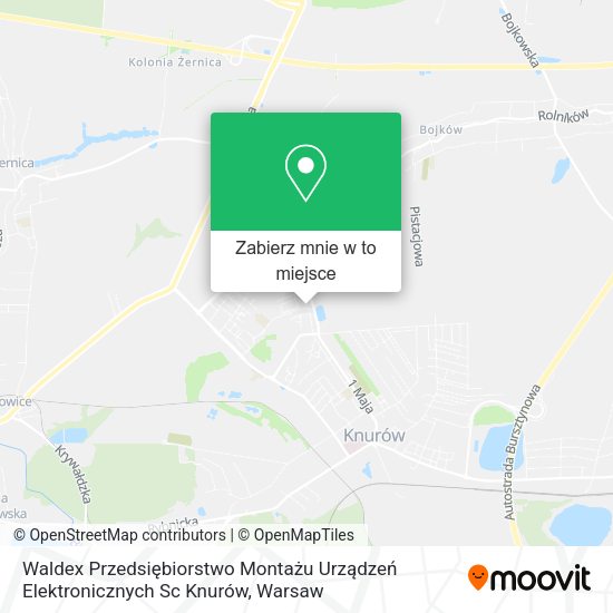 Mapa Waldex Przedsiębiorstwo Montażu Urządzeń Elektronicznych Sc Knurów