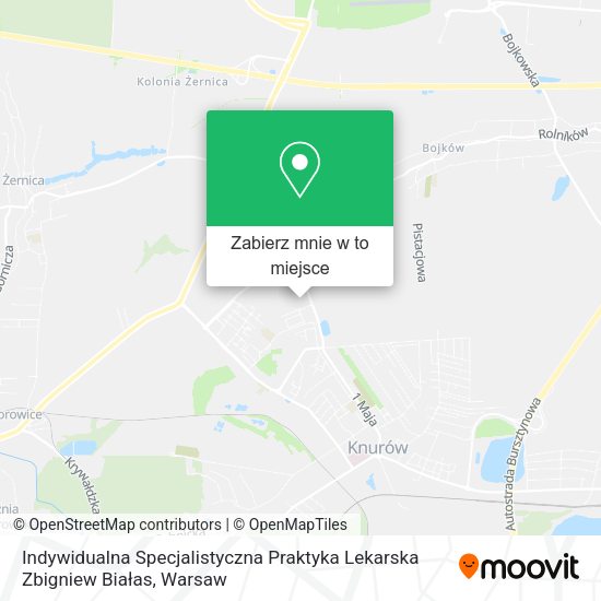 Mapa Indywidualna Specjalistyczna Praktyka Lekarska Zbigniew Białas