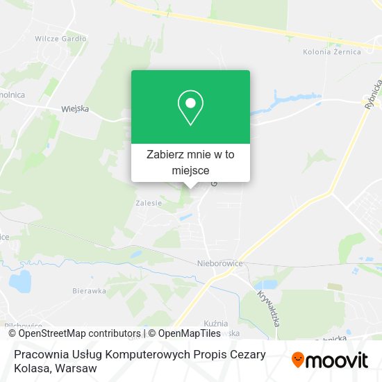 Mapa Pracownia Usług Komputerowych Propis Cezary Kolasa