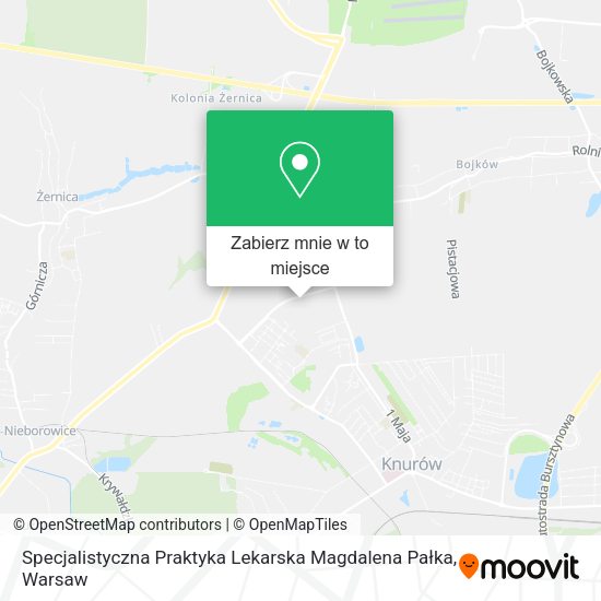 Mapa Specjalistyczna Praktyka Lekarska Magdalena Pałka