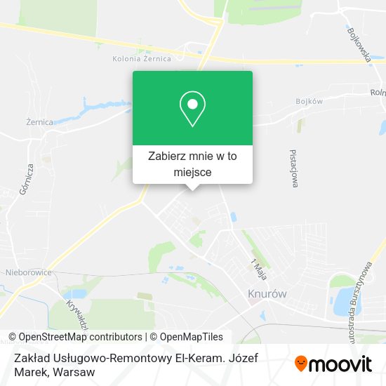 Mapa Zakład Usługowo-Remontowy El-Keram. Józef Marek