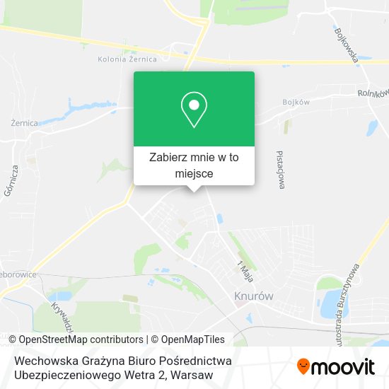 Mapa Wechowska Grażyna Biuro Pośrednictwa Ubezpieczeniowego Wetra 2