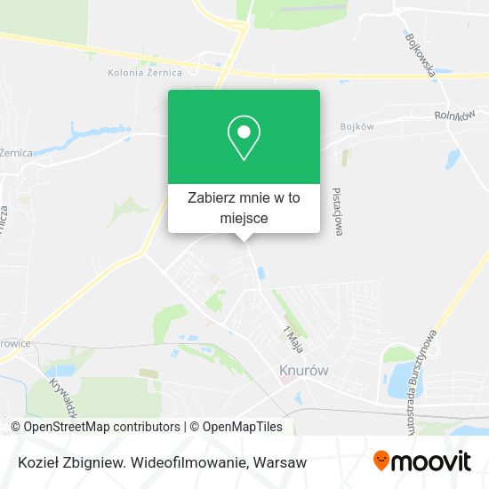 Mapa Kozieł Zbigniew. Wideofilmowanie