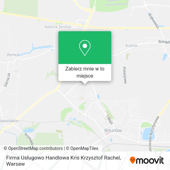 Mapa Firma Usługowo Handlowa Kris Krzysztof Rachel