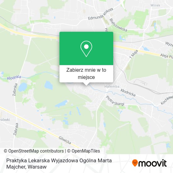 Mapa Praktyka Lekarska Wyjazdowa Ogólna Marta Majcher