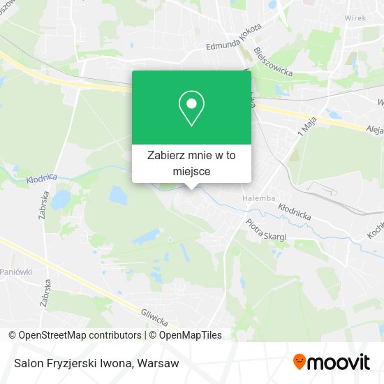 Mapa Salon Fryzjerski Iwona