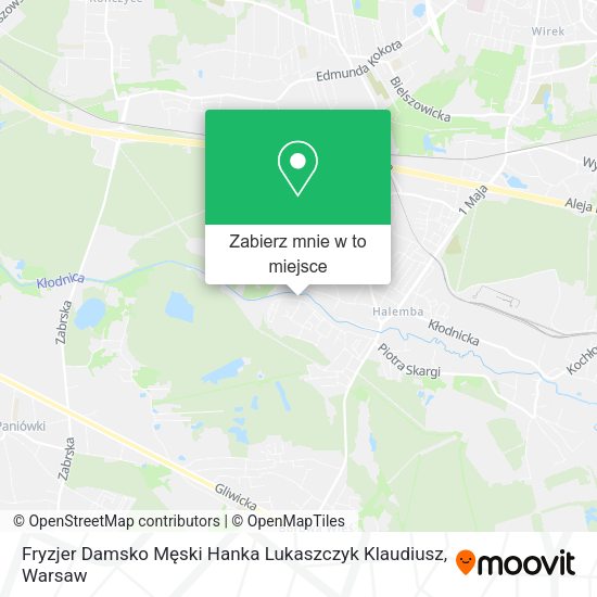 Mapa Fryzjer Damsko Męski Hanka Lukaszczyk Klaudiusz