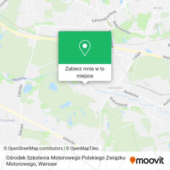 Mapa Ośrodek Szkolenia Motorowego Polskiego Związku Motorowego