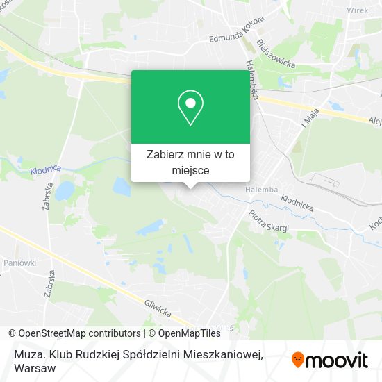 Mapa Muza. Klub Rudzkiej Spółdzielni Mieszkaniowej