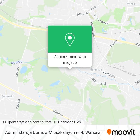 Mapa Administarcja Domów Mieszkalnych nr 4