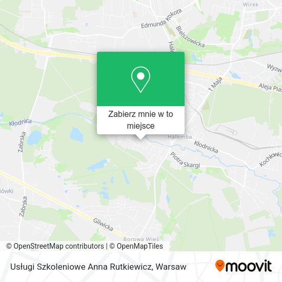 Mapa Usługi Szkoleniowe Anna Rutkiewicz